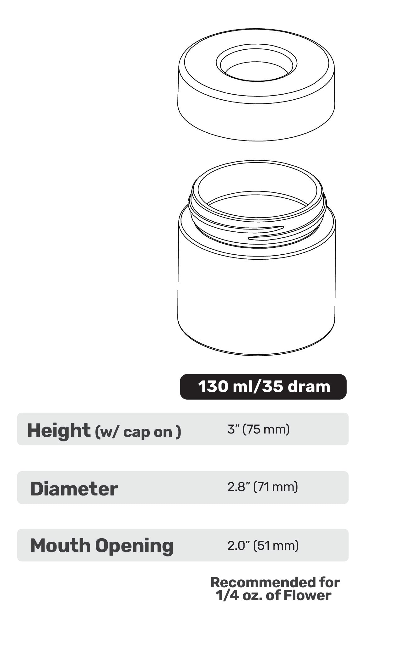 1/4oz Pop-Vac Flower - Singles